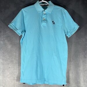 Abercrombie & Fitch Blue Polo Shirt XXL*  Vintage Muscle Fit Preppy